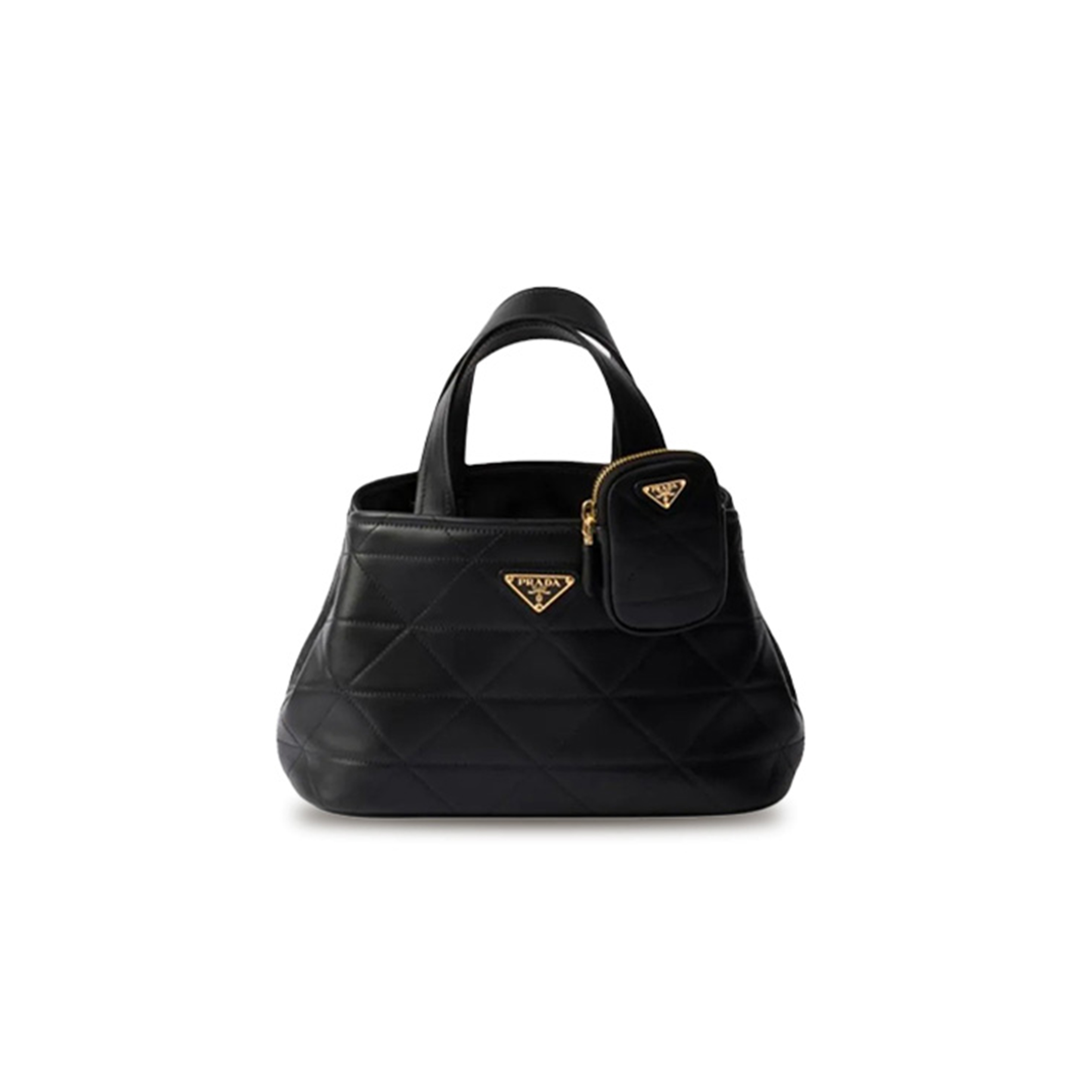Pra*a small leather tote bag with stitching 1bg548 (26*17*13.5cm)